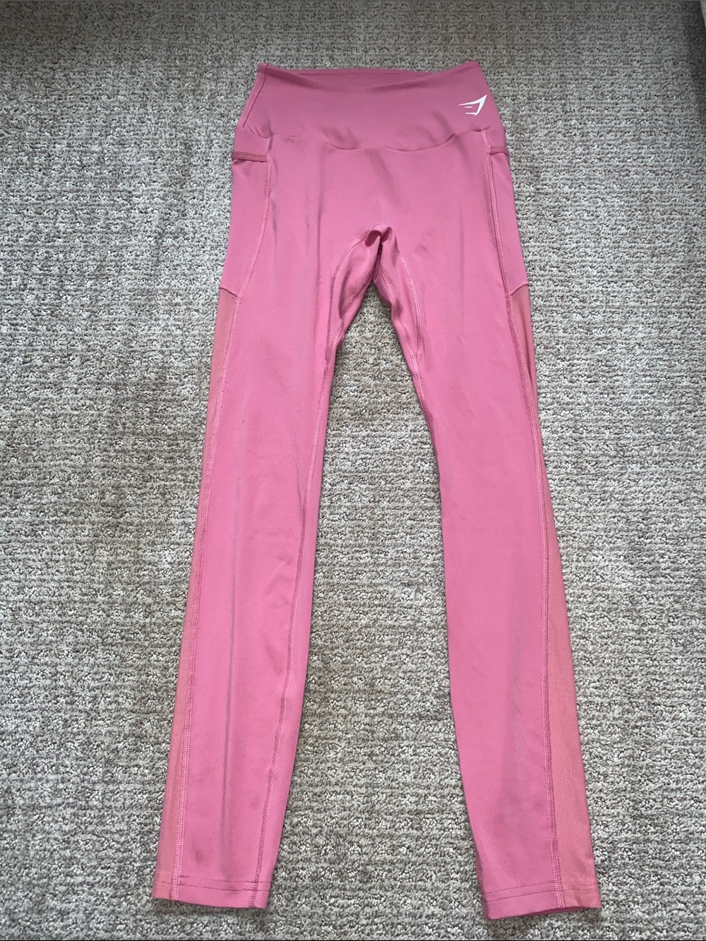 Gymshark Kids Pink High-Waist Performance Leggings